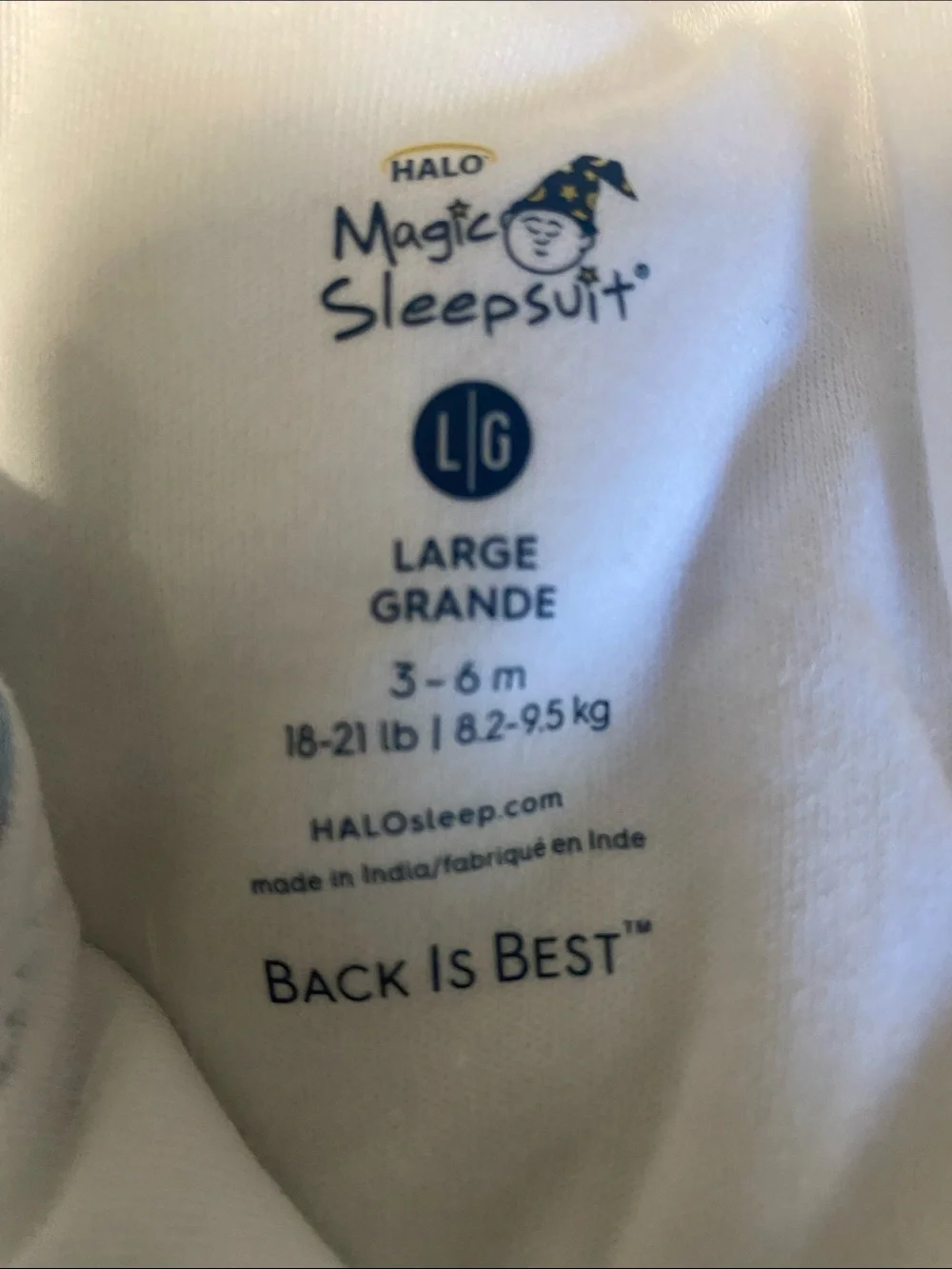 Halo Light Blue Infant Sleepsuit with Double Zippers